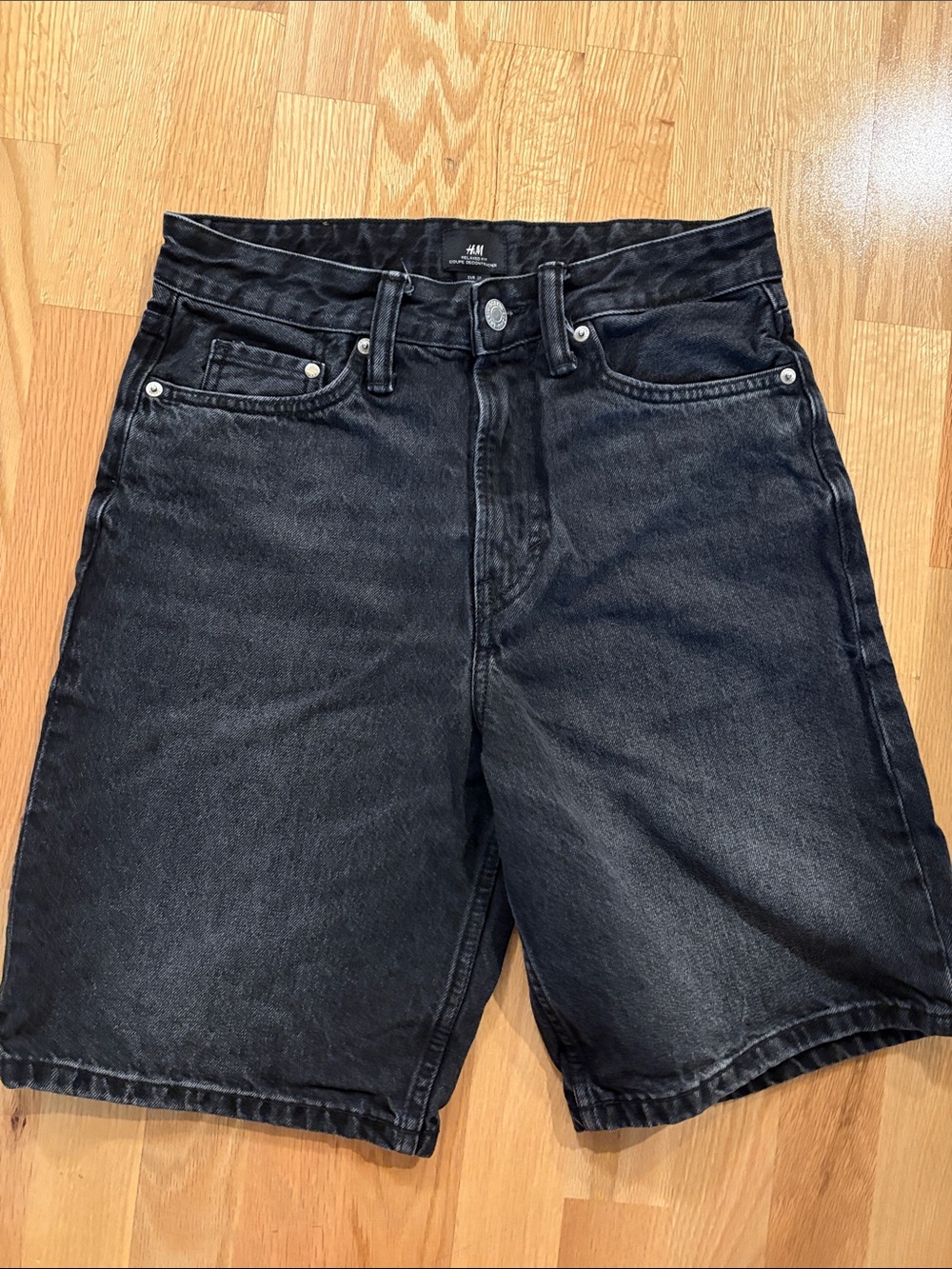 H&M Men's Black Denim Jean Shorts